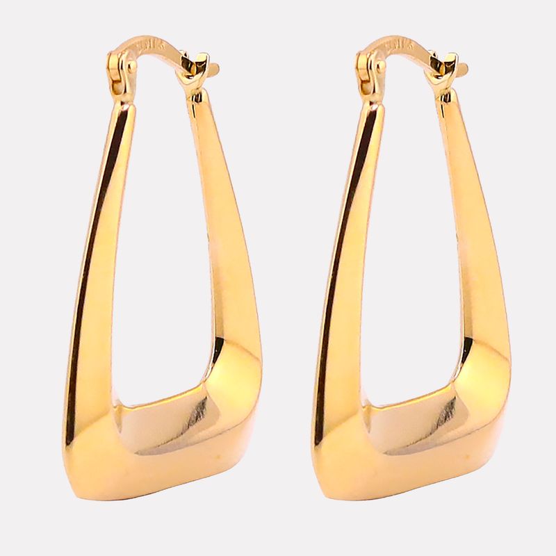 Arracadas Triangulo Liso 14k 2.7g